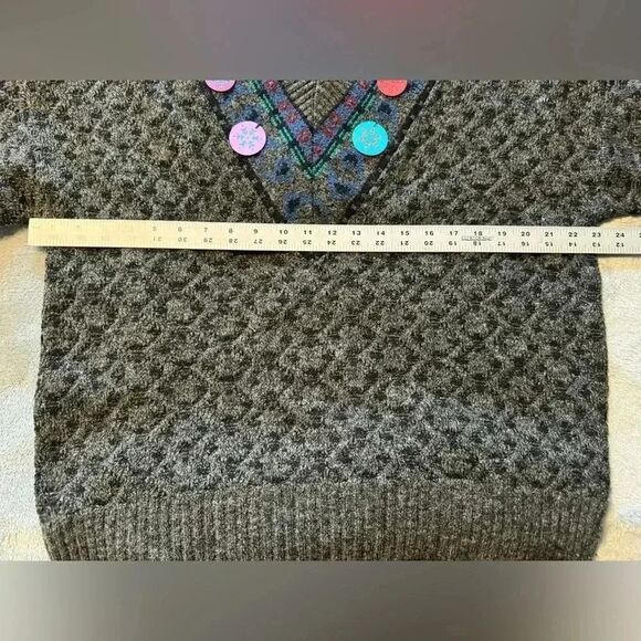 Vintage London Fog Holiday Sweater | Size XL | Gray - Picture 3 of 6